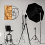 Wallity Golden Accesorio decorativo de pared Negro y Nogal